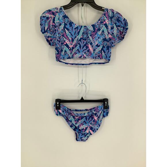 Lilly Pulitzer Girl 14 Barton Blue Star Gazing Arlen Bikini Two Piece Set G35-12 - Picture 10 of 12